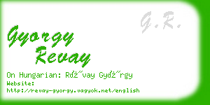 gyorgy revay business card